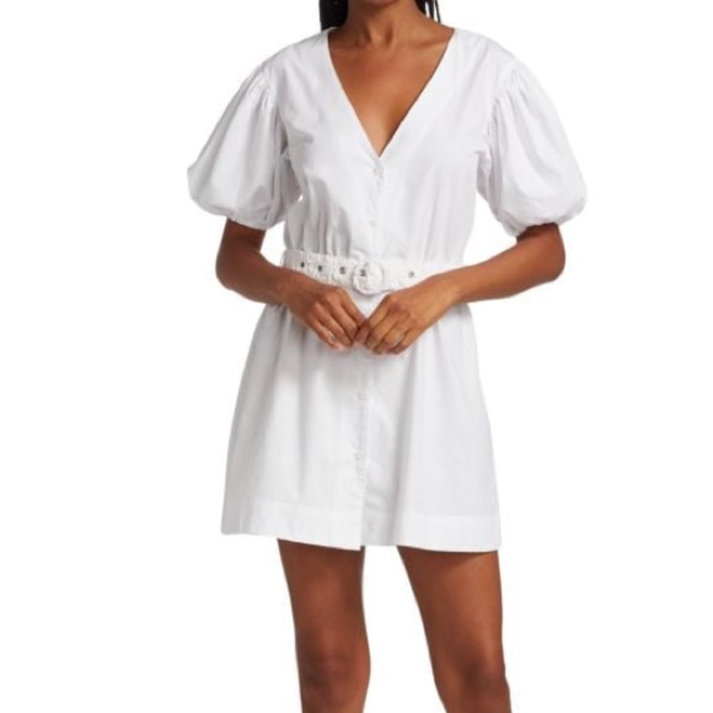 SWF Homecoming Puff-Sleeve Plaid Mini Dress